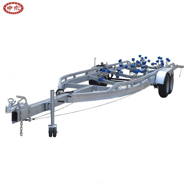 galvanized rubber hydraulic boat trailer with rollers boat trailer