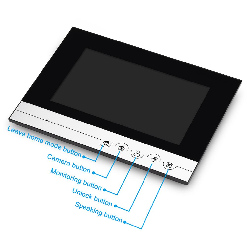 Home intercom system security video door phone wired video doorbell with monitor