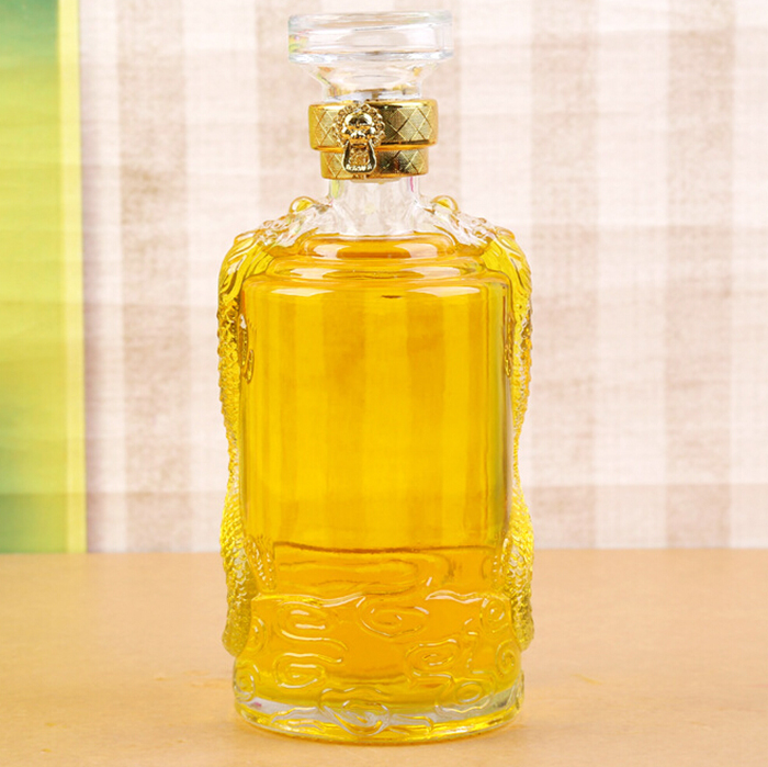 750ml Empty Liquor Bottles Sale Glass Exist Sample for Free Cork Juice Round Beverage Accept Customized Tt Payment Machine-made