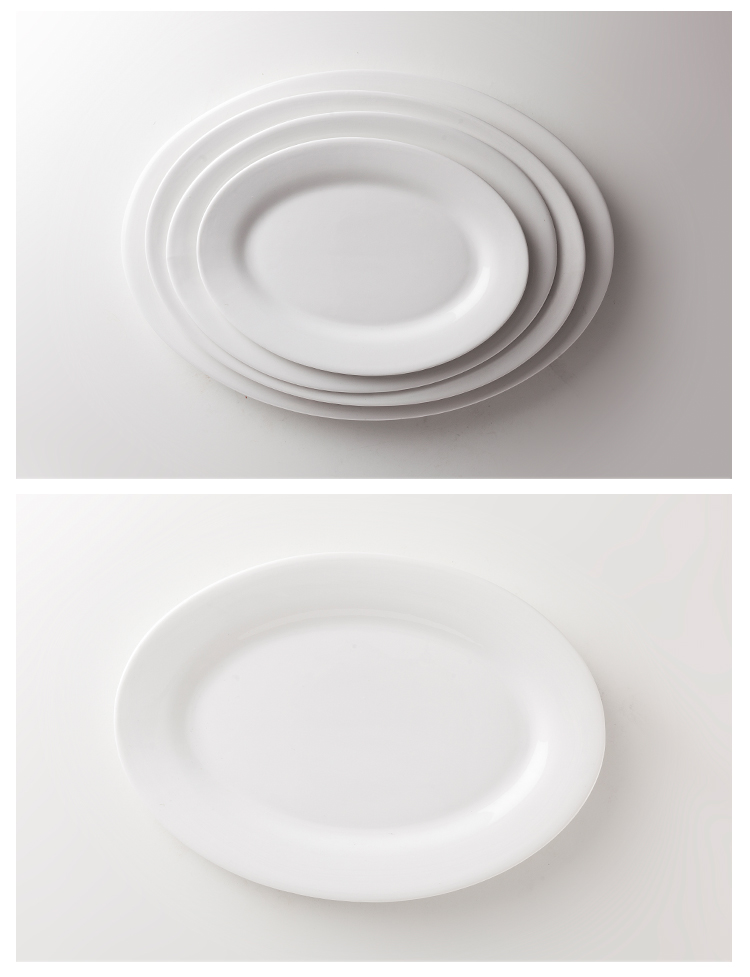 Chaozhou Factory Manufacture White Ceramic Oval Dishes