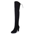 new Over the Knee thigh high boots in Black Faux Suede for women winter