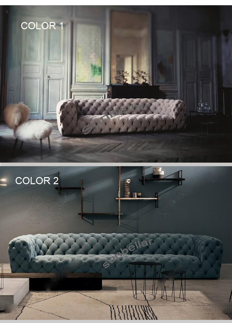 American style tufted fabric chesterfield sofa luxury classic sofa  for living room hotel furniture