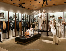 latest luxury stainless clothing showroom design
