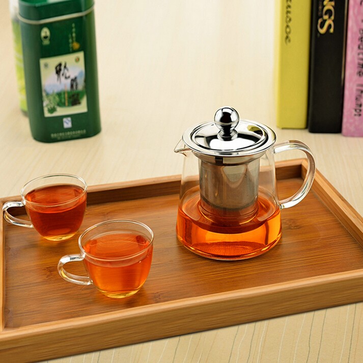 Heat Resistant Glass Tea Pot Flower Tea Set Pure kettle Coffee Teapot With Infuser (1400ML )