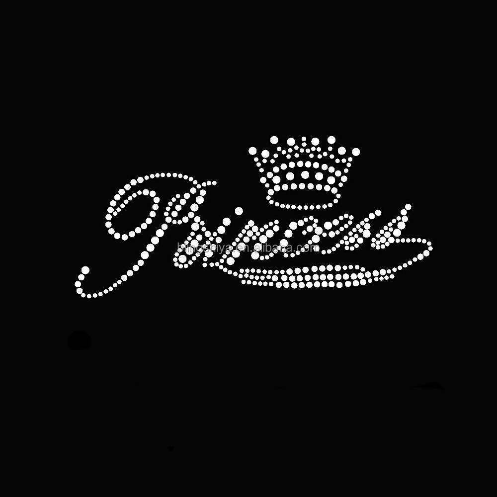 Mummy/'s Little Princess Rhinestone Transfer Hotfix Ironon Motif with a Free Gift