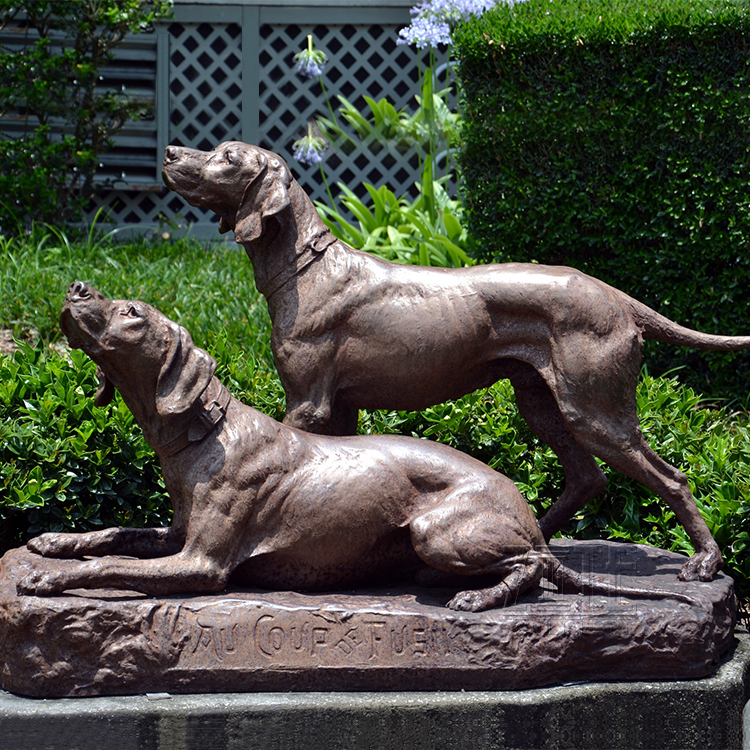 vintage ラブラドール　レトリバー　ブロンズ像 屋外装飾用動物像 等身大 ブロンズ ラブラドールレトリバー犬の彫刻