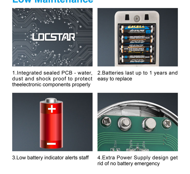 High security electronic split hotel  lock