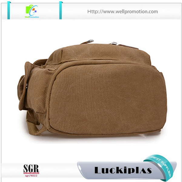Vintage Canvas Rucksack mit Kordelzug, Wanderrucksack Rucksack