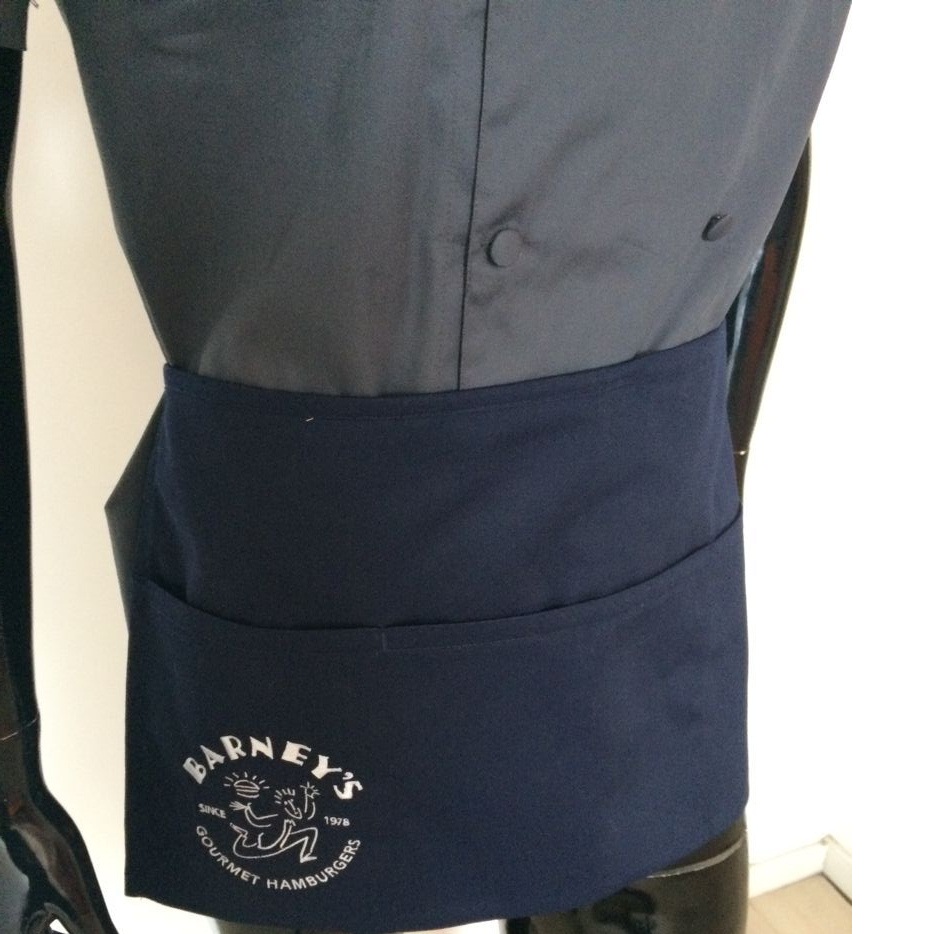 Custom print logo mens bartender uniform apron sushi chef uniform