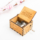 RTS China Factory Wholesale Custom Hand Cranked Wood Game Of Throne Movie Song Mini Fashion Popular Wood Music Box