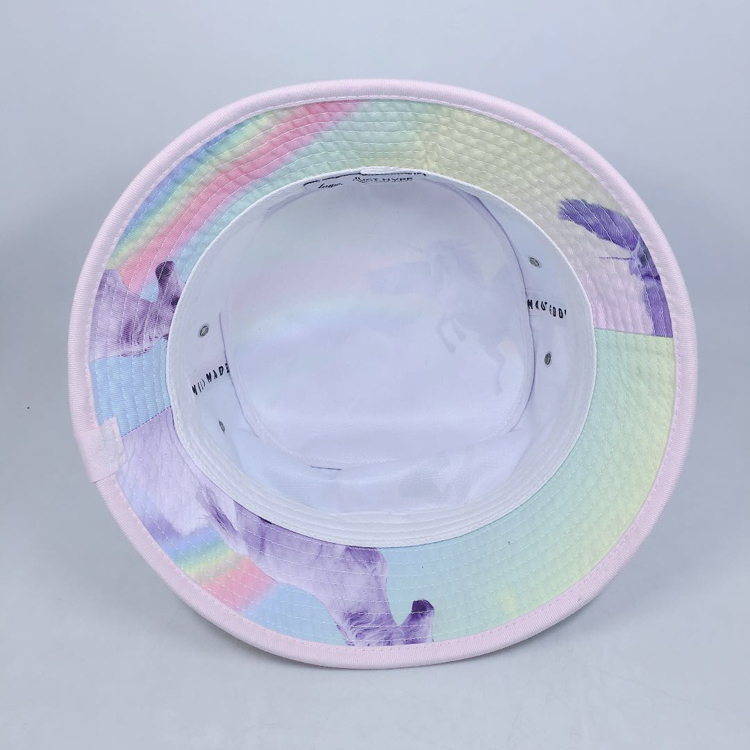 Wide Brim Printed Bucket Hat Custom Double Sided Hat Reversable Hat