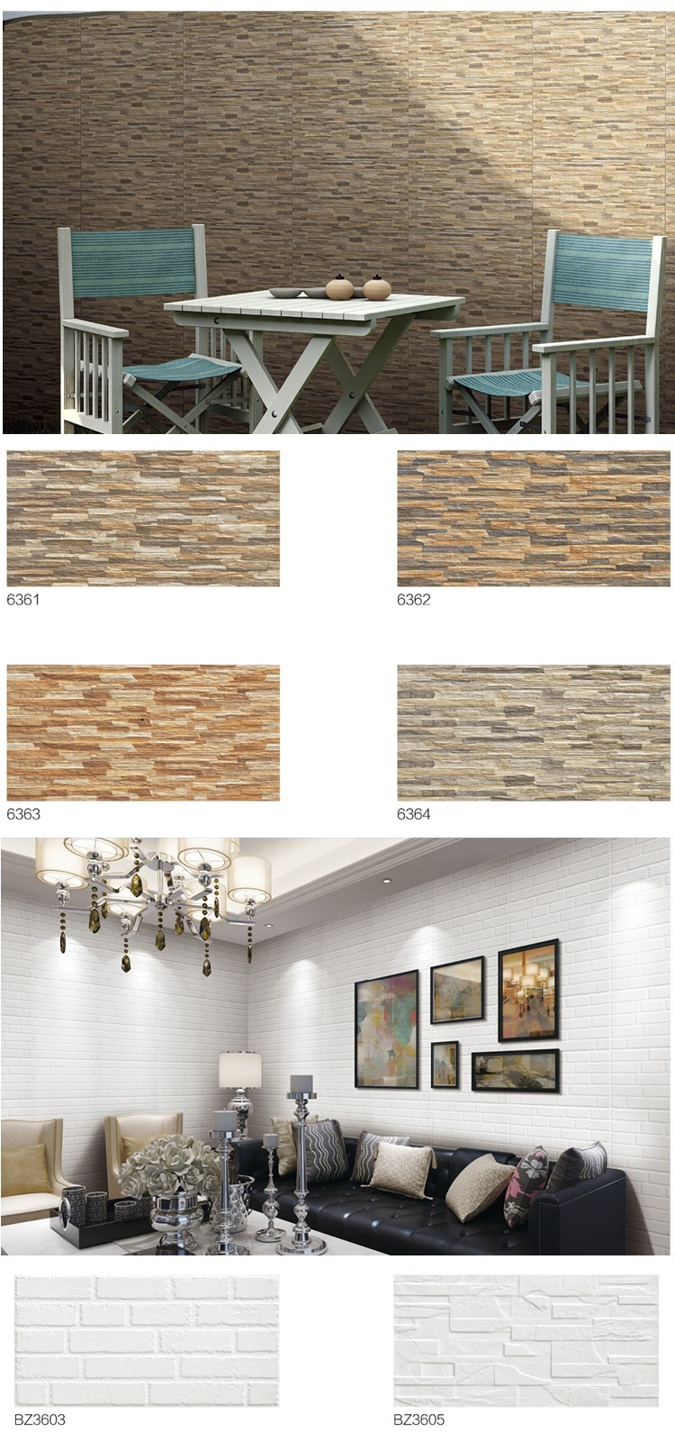 12'x24'(300x600mm) kajaria wall tile price 3D inkjet exterior wall tiles