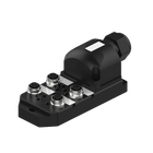 Standard junction box;4 branch interface;M12;4 stitch;without LED;Entry cable:Junction box mode;Double signal;