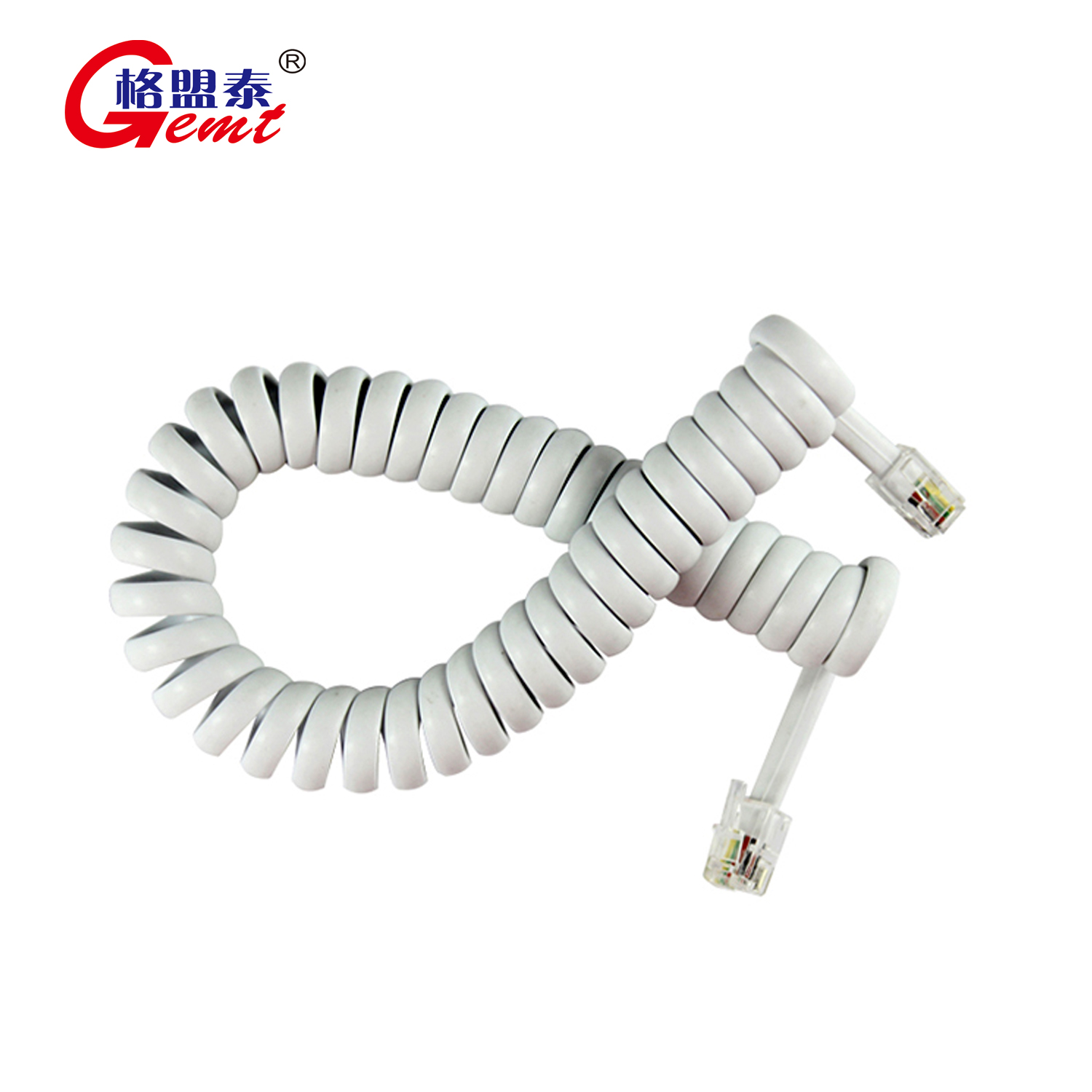 25ft RJ11 4C Modular Telephone//Phone Extension Line Cord Cable Wire 28AWG Gray