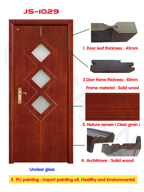 cheap price mahogany wooden textured glass shower door