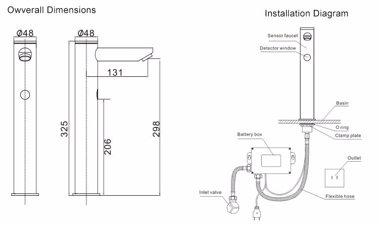 Energy Saving Electronic Sensor Sink Faucet