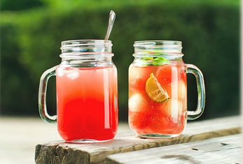 Haonai glass jar with handle and metal lid,drinking whisky/juice/mason jar beer mug