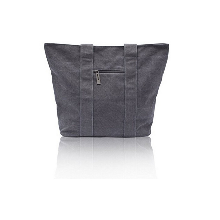 Maßgeschneiderte große strapazierfähige Schultertasche aus Baumwollleinen für Damen