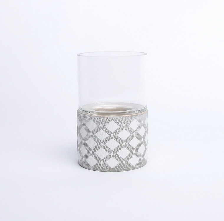 Creative Wholesale unique candle stand glass cover ceramic decorative candle holder for home decor