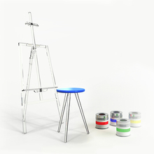 Custom Modern Acrylic Clear Tripod Easel Drawing Stand Drawing Rack Display for showroom