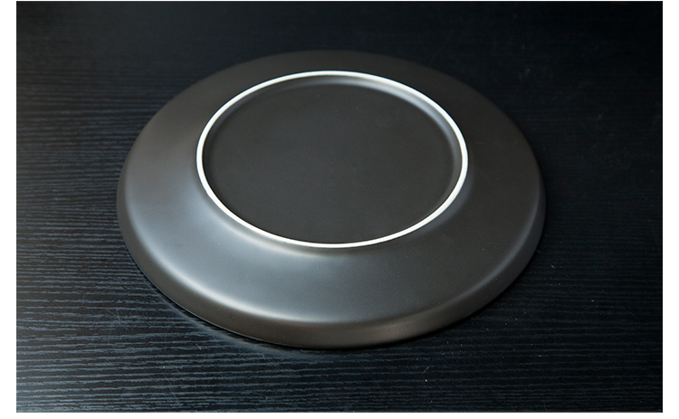 Blue Ceramic Dinner Plate Wholesale Flat Cafe Plates