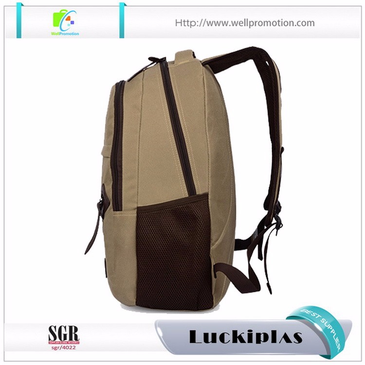 Sac à dos d'école en cuir de toile de capacité de camping personnalisé 48L