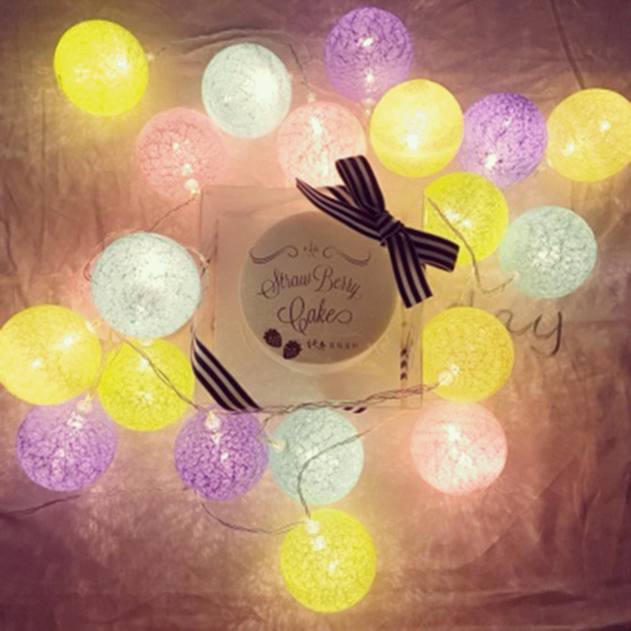 LED Cotton String Light Led Light Battery Operated For Christmas Indoor Decoration string lights