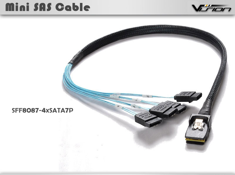 まなふ Internal Mini SAS SFF-8087 36P to 4x 7P SATA Forward