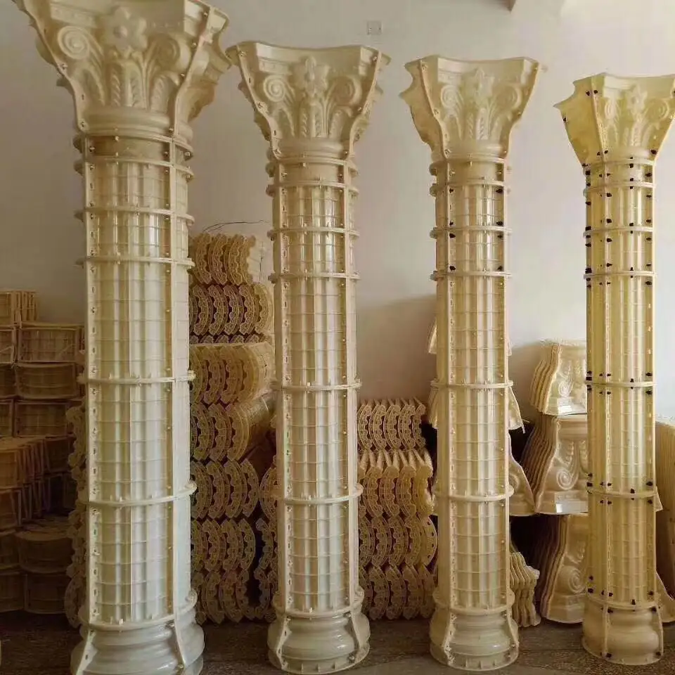 Concrete Roman column pillar plastic molds for building