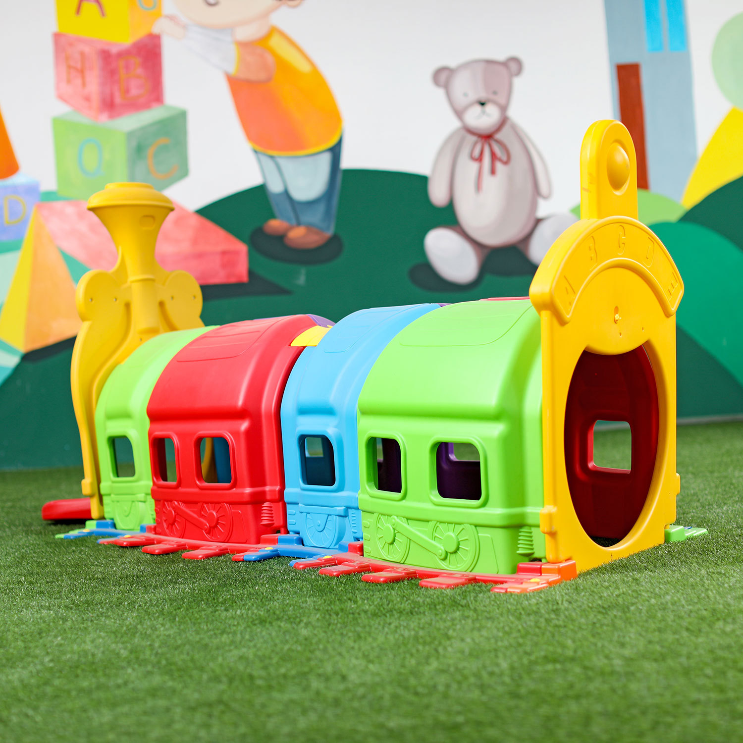 plastic kids play tunnel children indoor playground Plastic Fairy Tunel for kindergarten