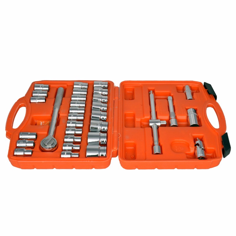 Asaki 32pcs 1/2" Drive CRV CR-V Ratchet Socket Spanner Hardware Tool Set Mechanic Repair Car Repair ak-9770