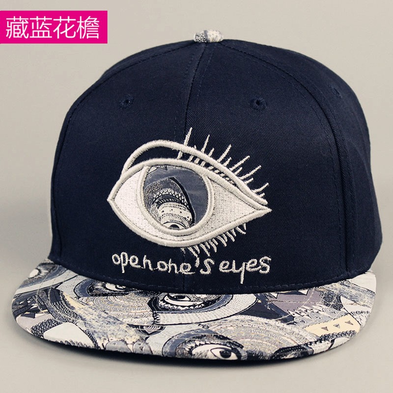 wholesale nice big eye snapback cap custom print snapback cap 5 panel hats