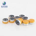 13mm vial flip off caps made of aluminium and plastic with rubber stoppers