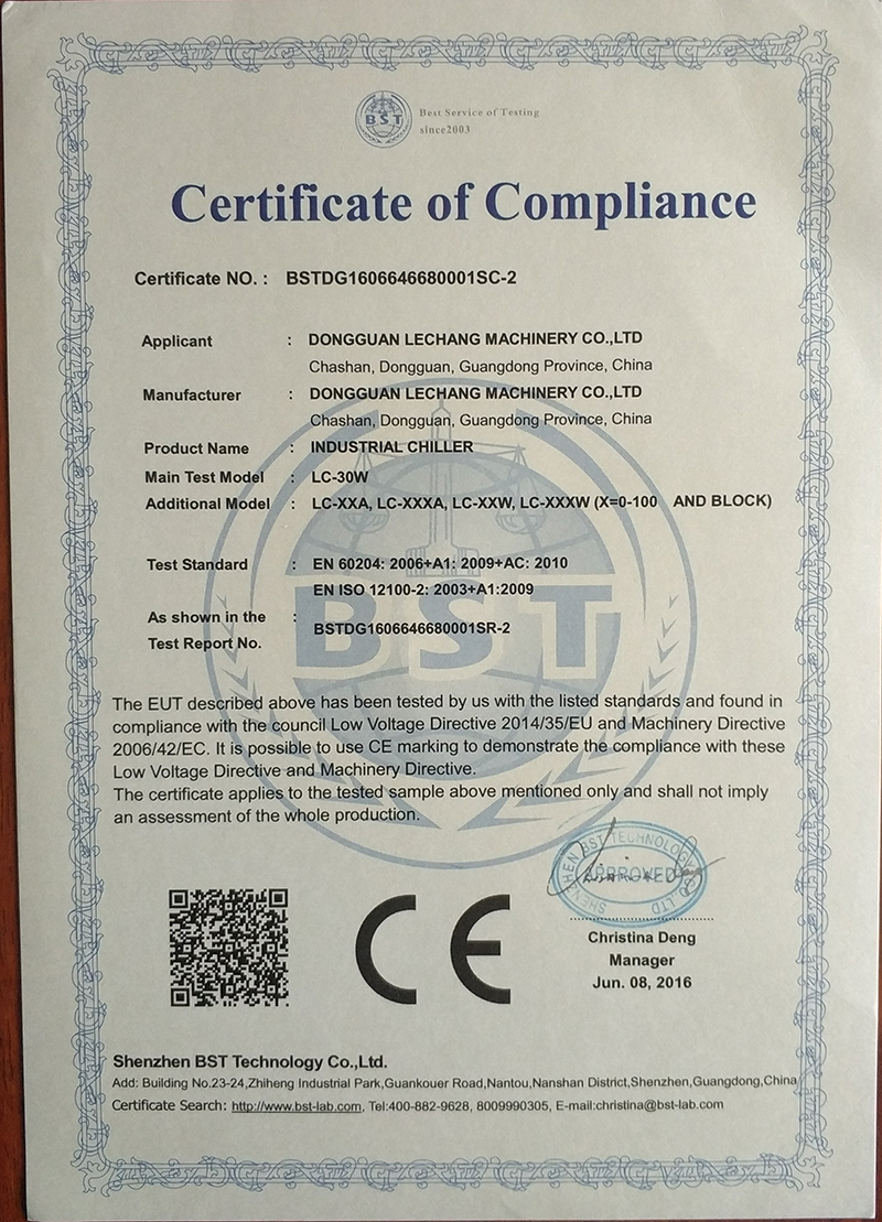 CE Certification 10HP industrial water chiller