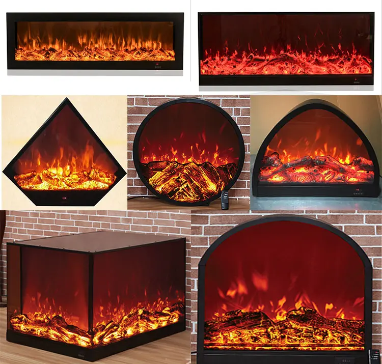 Customized 750/1500w Electric Indoor Fire Place For Bedroom Living Room