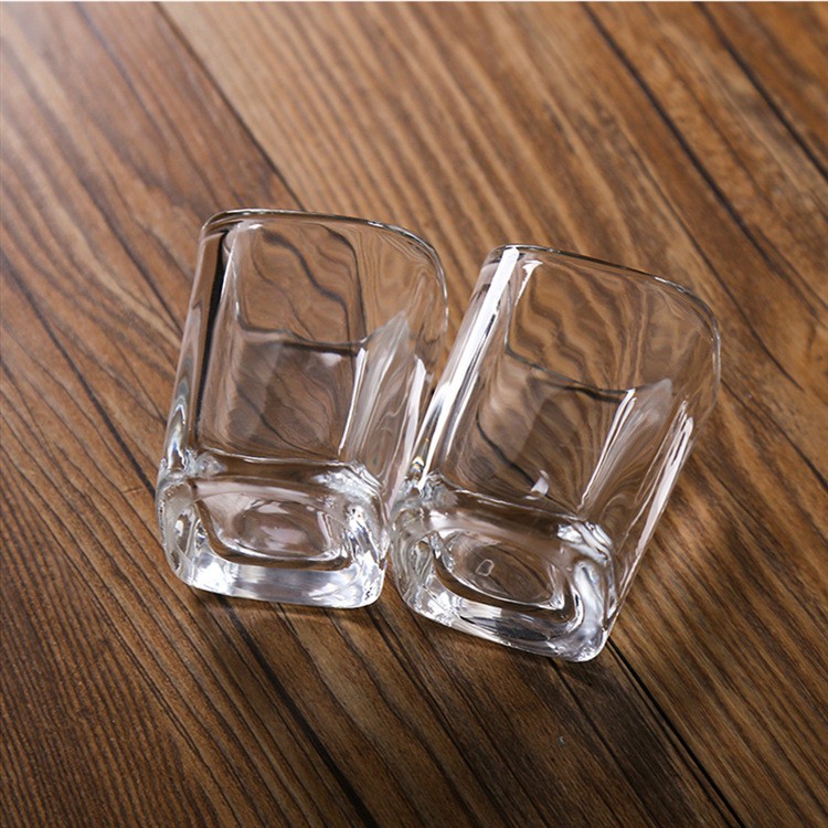 K-6050 Custom Logo Promotional Square Shot Glass With Printing For Souvenir Gift Mini Square Shot Glass