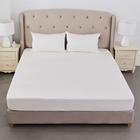 White Polyester Bamboo Jacquard Waterproof Mattress Fitted Sheet