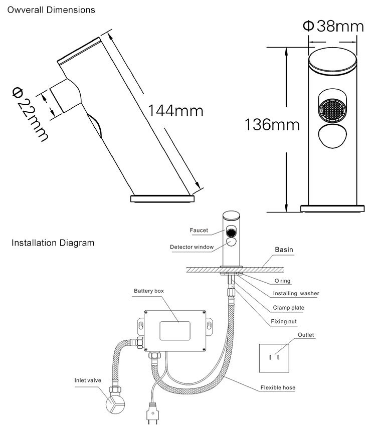 Automatic Basin Brass Faucet