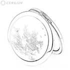 High quality mini mirror with LED light design and Customer to map custom
