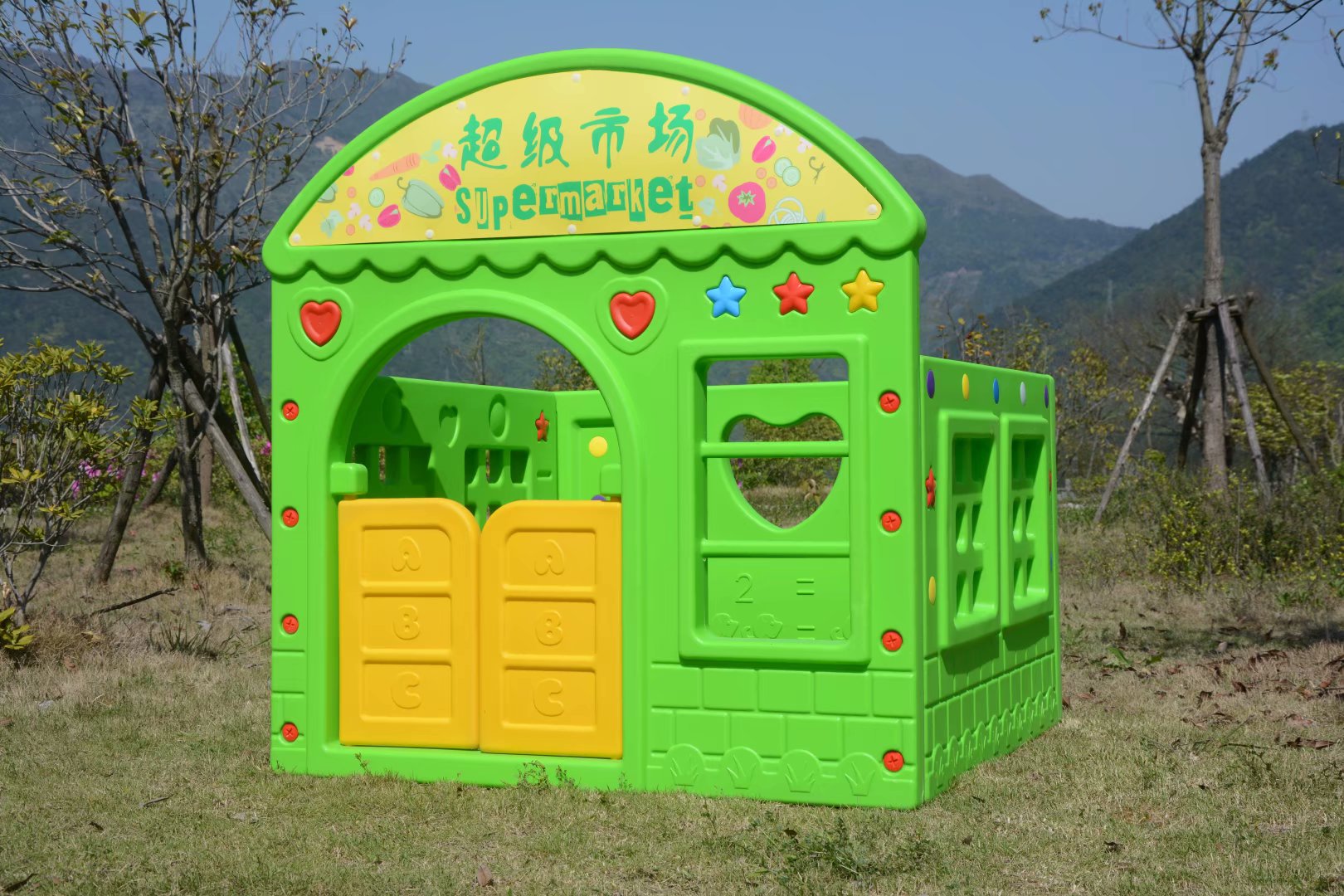 Modern Fashion Children Outdoor Colorful kids Plastic PlayHouse for outdoor