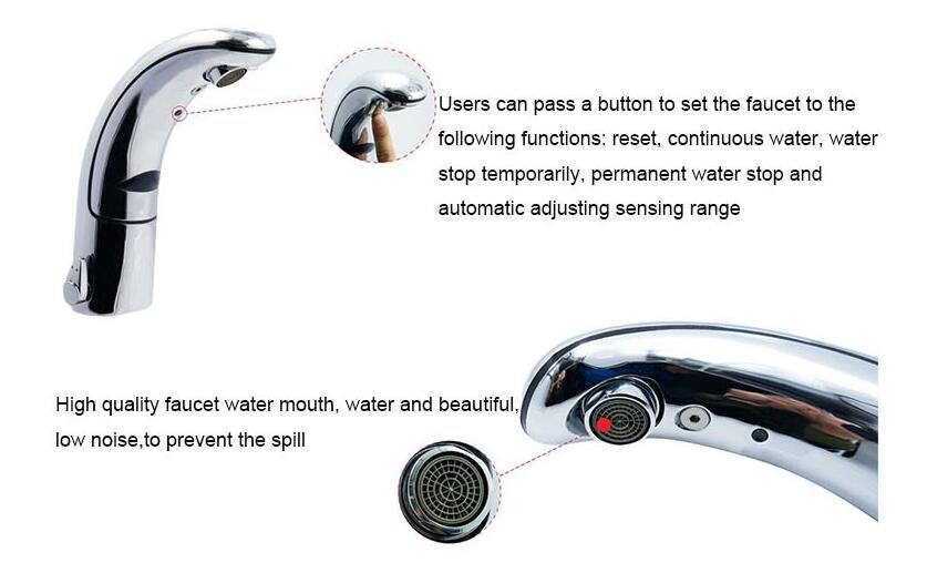 Temperature Adjustable Bathroom Sensor Faucet