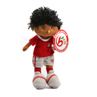 Custom black American stuffed boy rag doll/ soft plush athlete toy/ plush doll toy