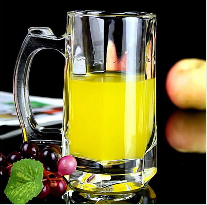 Wholesale customized glassware glass beer mug cheap beer mug with handle