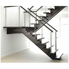 metal glass wood stair design - foshan stair factory