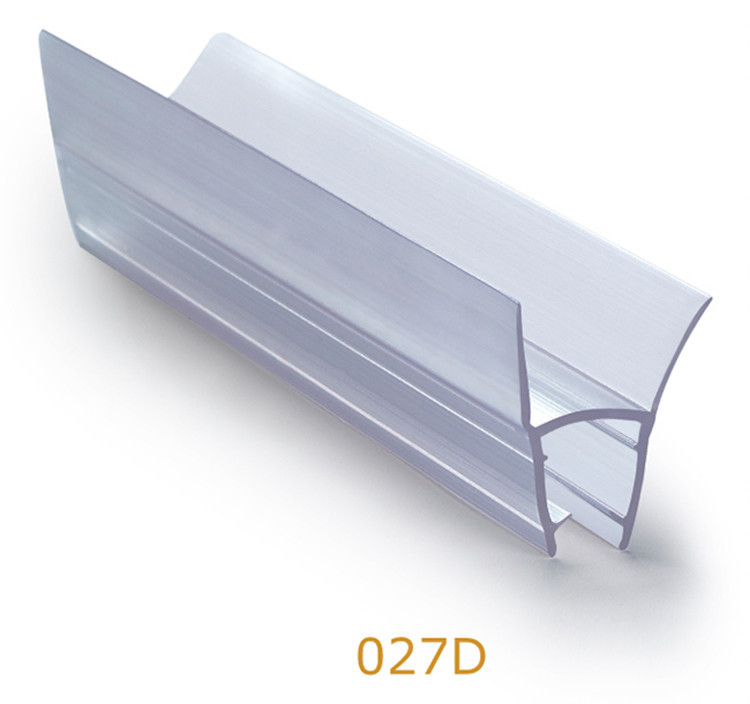 Steam room glass door stops weather strip