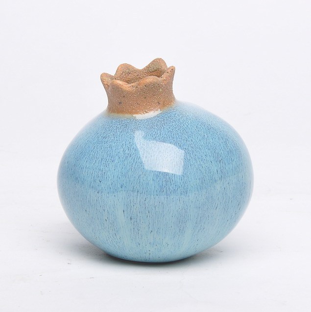 Living room tabletop modern small novelty flower used ceramic round vase