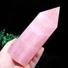 Large Rose Quartz Points Pink Crystal Obelisk Tower for Decoration