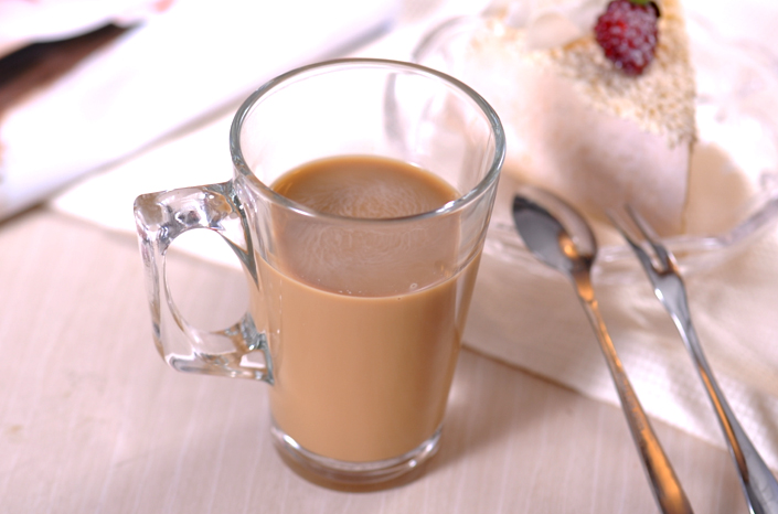 240ml clear glass latte coffee mug/cup with square handle