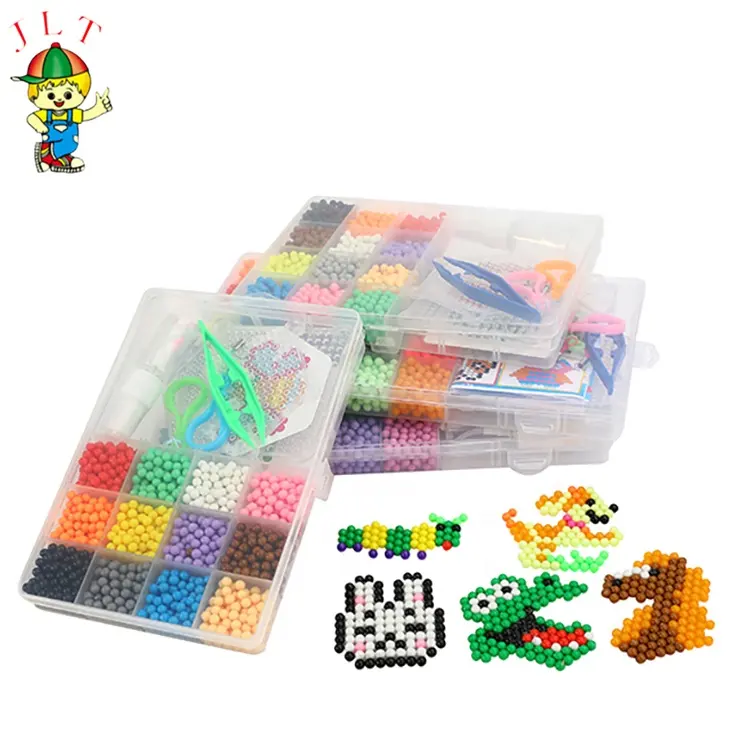 Educational diy magic water beads fun craft art crafts toys fuse beads set for kids