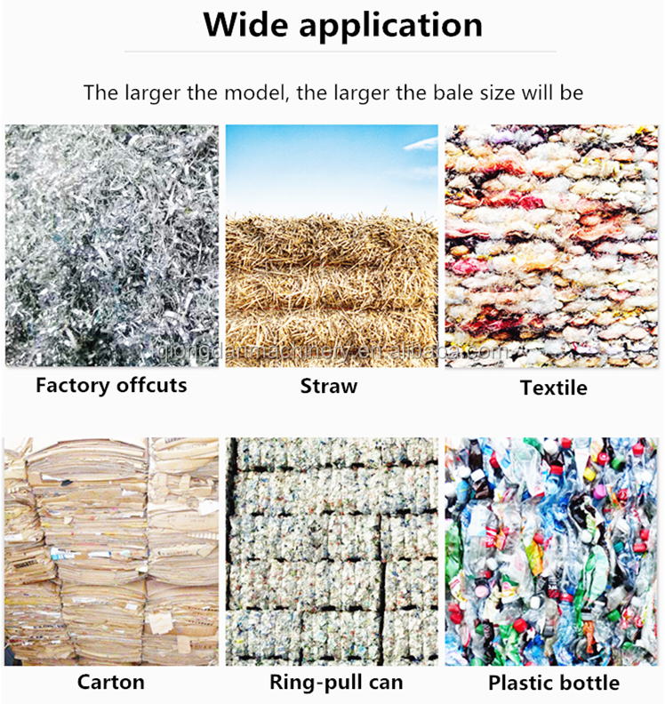 Full automatic Hydraulic horizontal Hops baling machine scrap baler machine Cans packing machine